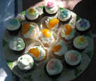 A platter of rosette tea cakes