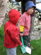 Picture of children helping to plant treet
